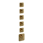 Hotbath Gal Afbouwdeel voor Highflow Thermostaat met 5 stopkranen Geborsteld messing PVD SW656326