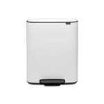 Brabantia Bo Pedaalemmer - 2x30 liter - 2 kunststof binnenemmers - wit SW1026529