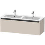 Duravit Ketho 2 wastafelonderbouwkast met 1 lade voor dubbele wastafel 128x48x44cm met greep antraciet taupe mat SW772011