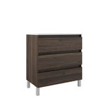 Adema Chaci PLUS Wastafelonderkast - 80x86x46cm - 3 lades - Geintegreerde greep - MFC - noten (hout) SW1212795