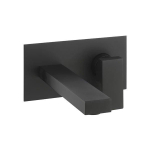 Crosswater Verge inbouw wastafelkraan 21cm uitloop zwart mat SW648422