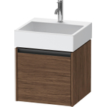 Duravit Ketho 2 wastafelonderbouwkast met 1 lade 48.4x46x44cm met greep antraciet donker noten mat SW772211