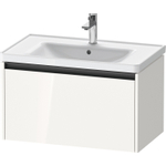Duravit Ketho 2 wastafelonderbouwkast met 1 lade 78.4x45.5x44cm met greep antraciet hoogglans wit SW772935