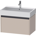Duravit Ketho 2 wastafelonderbouwkast met 1 lade 78.4x46x44cm met greep antraciet taupe supermat SW773147