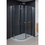 Crosswater Design New douchecabine kwartrond 120x90x195cm 1 draaideur zilver profiel helder glas SW276800