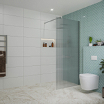 Fortifura Galeria inloopdouche - 90x200cm - ribbelglas - wandarm - chroom SW876952