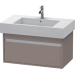 Duravit Ketho Wastafelonderkast 80x45.5x41cm 1 lade Standaard greep met softclose spaanplaat Basalt Mat 0280198