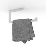 Looox Wood collection handdoekhouder 35x14x2cm wit SW519733