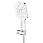 GROHE Rainshower SmartActive 130 Cube Handdoucheset - 3 straalsoorten - vierkant - met houder - verstelbaar - gladde slang - 150cm - chroom/moon white SW472268