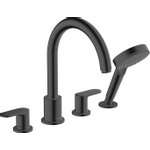 Hansgrohe Vernis Blend afdekset badkraan 211mm 4-gats mat zwart SW651939