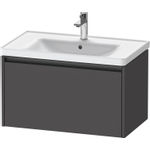 Duravit Ketho 2 wastafelonderbouwkast met 1 lade 78.4x45.5x44cm met greep antraciet grafiet mat SW773140