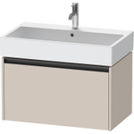 Duravit Ketho 2 wastafelonderbouwkast met 1 lade 78.4x46x44cm met greep antraciet taupe mat SW772805