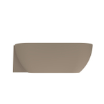 Arcqua Havana Halfvrijstaand Bad - 170x80cm - links - mat truffel SW1224206