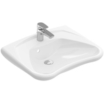 Villeroy en Boch Omnia Vita wastafel met kraangat en overloop 60x49cm wit 0103448