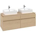 Villeroy & Boch Legato wastafelonderkast 140x55cm 4 lades Nordic oak SW479587