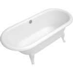 Villeroy en Boch Hommage kunststof duobad quaryl ovaal vrijstaand 177x77x45cm incl. poten wit 1025201