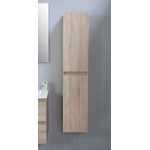 Basic Line Bella hoge kast greeploos 2 deuren 145x30x30cm Eiken Flat Pack SW538993