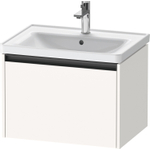 Duravit Ketho 2 wastafelonderbouwkast met 1 lade 63.4x45.5x44cm met greep antraciet wit supermat SW771881