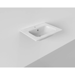 Arcqua Pakaru wastafel 61x46cm met overloopgat 1 kraangat 1 wasbak keramiek glans wit SW374580