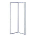 Plieger Economy badklapwand 120x141,2cm acrylglas en wit profiel 4283042