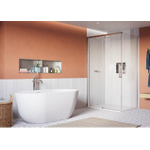 Crosswater Asura zijpaneel voor schuifdeur - 90cm - gepolijst rvs SW1208550