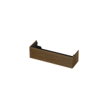 INK P2O Wastafelonderkast - 140x45x37.6cm - 1 lade - push 2 open - horizontaal gefreesd - eiken Massief eiken ash grey SW693443