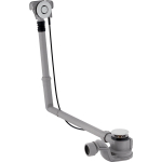 Geberit Uniflex PushControl badafvoer en overloopcombinatie lang inclusief drukknop waste chroom 0711044