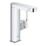 GROHE Plus waterbesparende wastafelkraan M-size met gladdy body en push open waste chroom SW296762