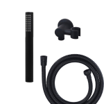 Wiesbaden Caral handdoucheset inbouw met staafhanddouche en wandhouder inclusief conische doucheslang rond 1/2 mat zwart SW444741
