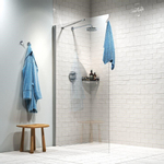 Sealskin Hooked inloopdouche 140x200cm 6mm veiligheidsglas chroom SW543199