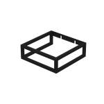 INK Vice Frame 27x27x9cm - tbv Fontein - Vice staal zwart mat SW207538