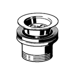 Viega Afvoerplug Messing Chroom/wit SW111142