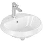 Villeroy & Boch Architectura inbouwwastafel 45x45x17cm Rond 1 kraangat zonder overloopgat Wit Alpin glans Ceramic SW762353