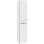 Villeroy en boch Avento kast hoog 35x37x176cm 2x deur scharnier links crystal white SW59842