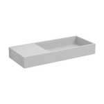 Clou Mini Wash Me fontein 56x24cm links zonder plug Aluite Wit mat SW9381