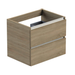 Thebalux Type onderbouwkast 60x45x50cm greeplijst wit mat 2 softclose lades Greeploos MDF/spaanderplaat mat antraciet SW716834