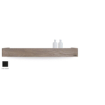 Looox Wood collection shelf BoX 90cm met bodemplaat zwart mat eiken zwart mat SW73152