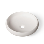 Ideavit Solidego opbouw wastafel 40x40x11.2cm rond 0 kraangaten 1 wasbak Solid surface wit SW85901