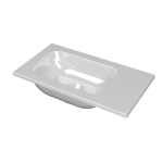 INK Enter Fontein - 40x22x1cm - 0 kraangaten - polystone wit glans SW693037