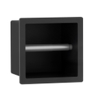 Fortifura Calvi Toiletrolhouder - inbouw - 17.3x17.3x15.3cm - Mat zwart SW1126058