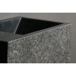 Forzalaqua Venetia Xs fonteinbak 29x16x10cm wasbak Rechts 1 kraangat links Natuursteen Graniet gezoet & gebrand SW230755