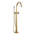 Brauer Gold Carving Staande Badkraan - handdouche staaf 1 stand - 2 carving knoppen - PVD - geborsteld goud SW715689