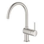 GROHE Minta Keukenkraan - hoog - draaibare ronde uitloop - supersteel geborsteld 0102509