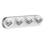 Smedbo Home Handdoekhaak - 18x4cm - 4 haken - geborsteld chroom SW12160
