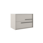 Adema Prime Essential Wastafelonderkast - 99.5x55x45.5cm - 2 lades - Standaard greep - MDF - mat cotton (beige) SW892667