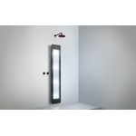 Sunshower Round Plus L infrarood + UV licht opbouw incl. Wandbeugel 185x33x12cm full body Black SW769468