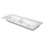 Duravit Me by starck dubbele wastafel 130x49cm zonder kraangat met overloop wit SW527379