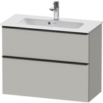 Duravit D-Neo wastafelonderkast 81x62.5x37.2cm 2 lades Betongrijs Mat SW641010