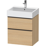 Duravit D-Neo wastafelonderkast 58.4x62.5x44.2cm 2 lades Natuur eiken Mat SW641462