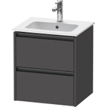 Duravit Ketho.2 wastafelonderkast 51x42x54.9cm geschikt voor 1 waskom Spaanplaat Grafiet Mat SW772996